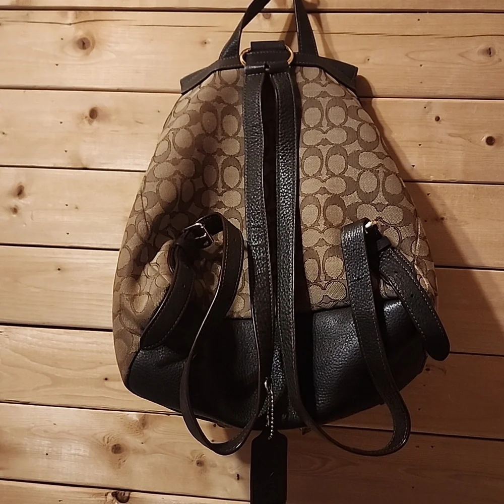 Coach Billie Backpack Signature Canvas Refined Leather - Picture 7 of 12